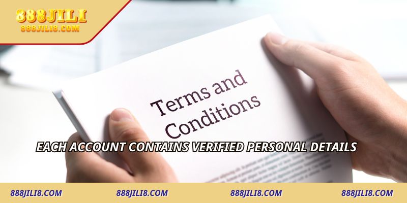 Each account contains verified personal details