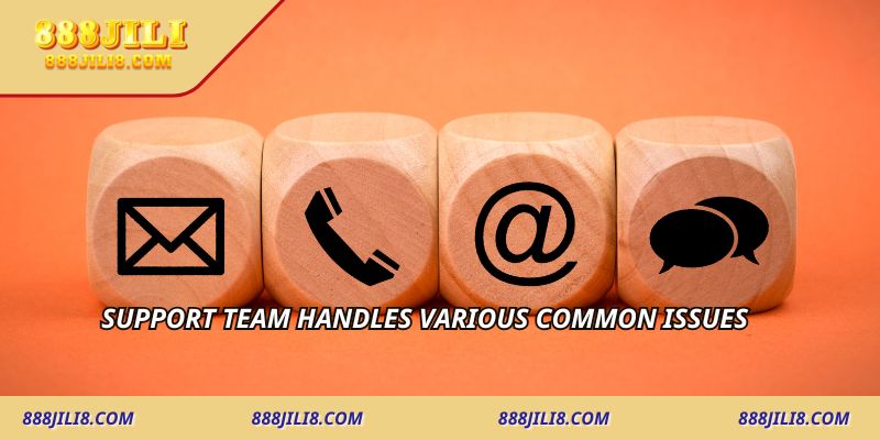 Support team handles various common issues