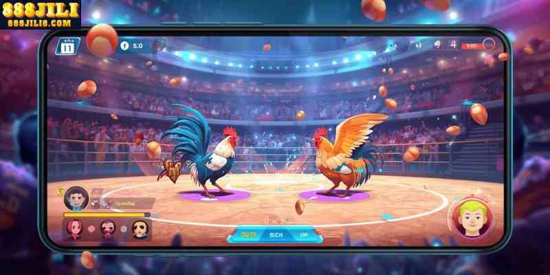 888JILI online sabong interface with live cockfighting matches